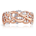 Кольцо из красного золота с фианитом