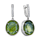 Серьги с английским замком из белого золота