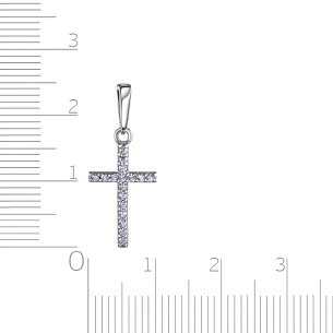 Подвеска из серебра с фианитом