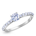 Кольцо из серебра с фианитом