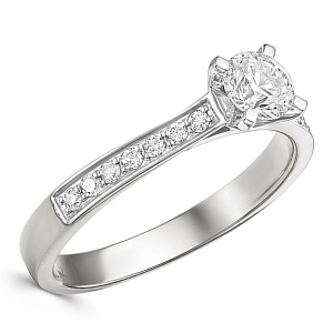 Кольцо из белого золота