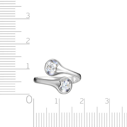 Кольцо из белого золота с бриллиантами