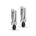 Серьги с английским замком из белого золота с бриллиантами