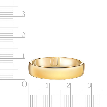 Кольцо обручальное из желтого золота