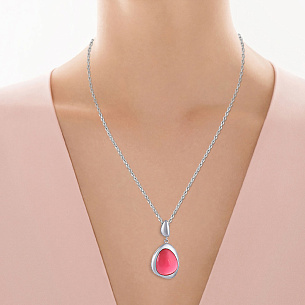 Подвеска из серебра с стеклом