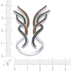 Кольцо из серебра с фианитом