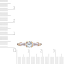 Кольцо из белого золота с фианитом