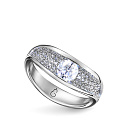 Кольцо из белого золота с бриллиантом