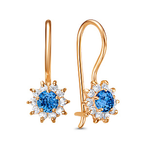 Серьги детские с французским замком