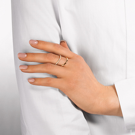 Кольцо из желтого золота с бриллиантами