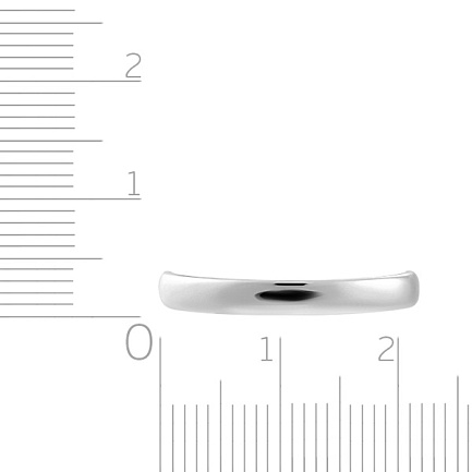 Кольцо обручальное из белого золота