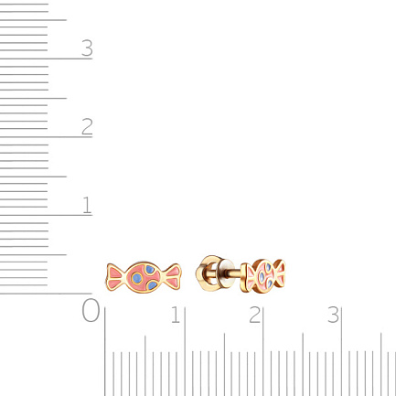Серьги детские из серебра с позолотой