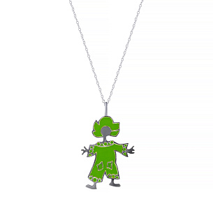 Подвеска из серебра с эмалью