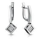 Серьги из белого золота с бриллиантами