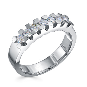 Кольцо из белого золота с бриллиантом