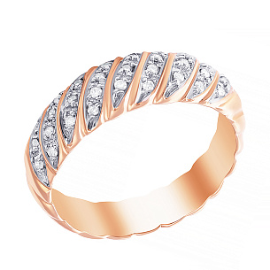 Кольцо из желтого золота с бриллиантом