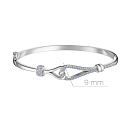 Браслет декоративный из серебра с фианитом