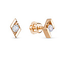 Серьги из красного золота с бриллиантами