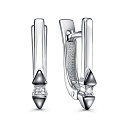 Серьги с английским замком из серебра