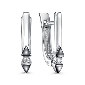 Серьги с английским замком из серебра