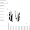 Серьги с английским замком из белого золота с фианитом