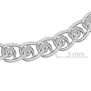 Браслет автомат из серебра, плетение сердечко