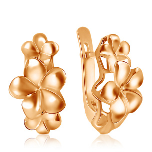 Золотые серьги с английским замком