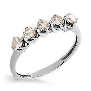 Кольцо из белого золота с бриллиантами