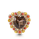 Подвеска из желтого золота с бриллиантами, сапфирами