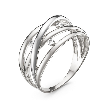 Кольцо из белого золота с бриллиантами