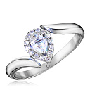 Кольцо из белого золота с бриллиантами