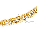 Цепь ручной работы из желтого золота, плетение бисмарк