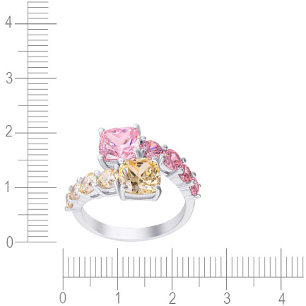 Кольцо из серебра с фианитом