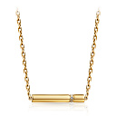 Колье из желтого золота с бриллиантом