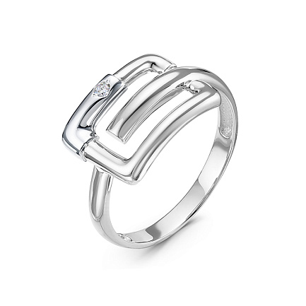 Кольцо из белого золота с бриллиантом