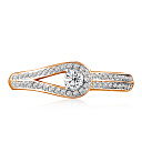 Кольцо из красного золота с бриллиантами