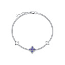 Браслет из белого золота с бриллиантами, танзанитом