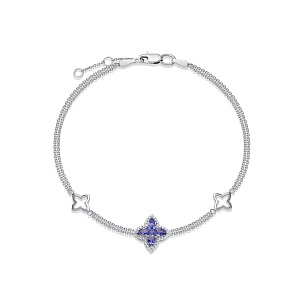 Браслет из белого золота с бриллиантом