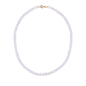 Бусы из красного золота с жемчугом