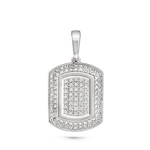 Подвеска из серебра с фианитами