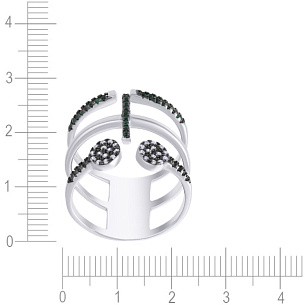 Кольцо из серебра с фианитом