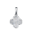 Подвеска из серебра с фианитом