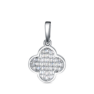 Подвеска из серебра с фианитом