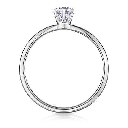 Кольцо из белого золота