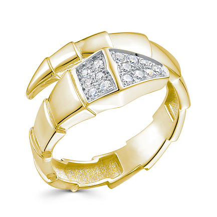 Кольцо из желтого золота с бриллиантами