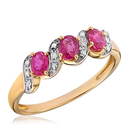 Кольцо из белого золота с бриллиантами