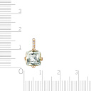 Подвеска из желтого золота с аметистом, бриллиантами