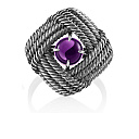 Кольцо из серебра с кварцем