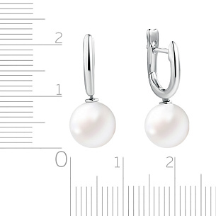 Серьги из белого золота с жемчугом