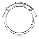 Кольцо из белого золота с топазами